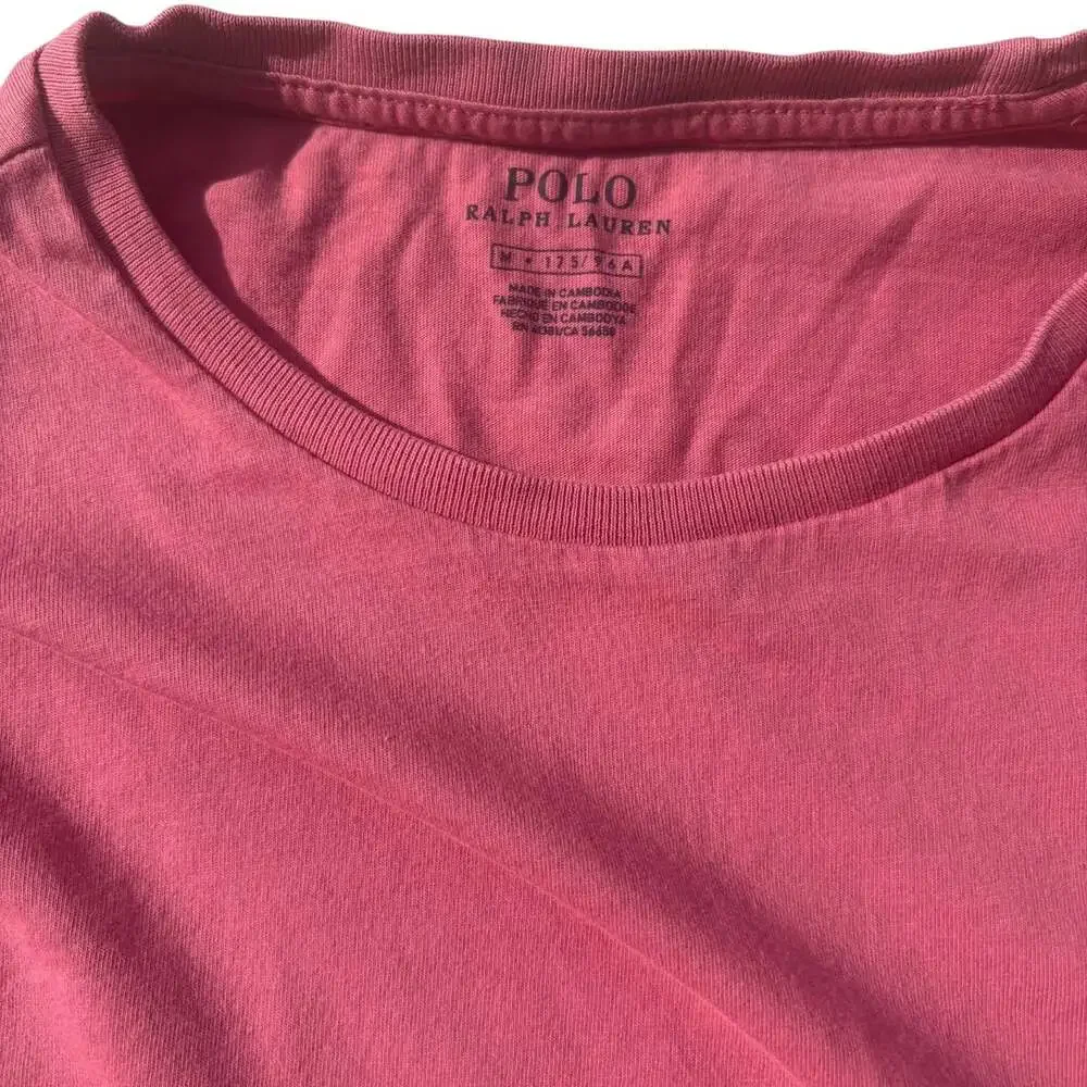 Polo Ralph Lauren Long Sleeve Tee Men's M Pink Pony Logo